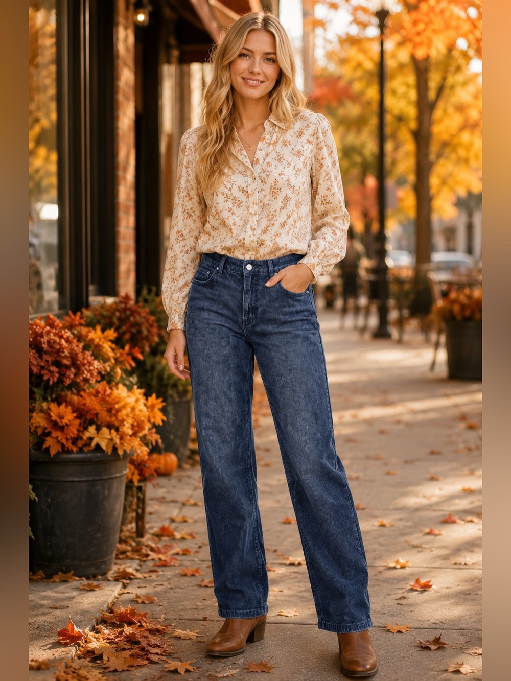Anthropologie Pilcro Navy Distressed Corduroy Pants Women’s Size 32